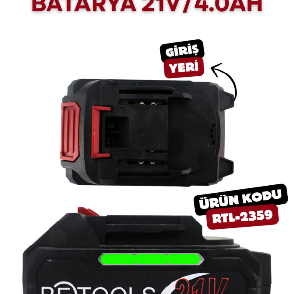 RETOOLS KIRMIZI YENİ NESİL BATARYA 21V/4.0AH